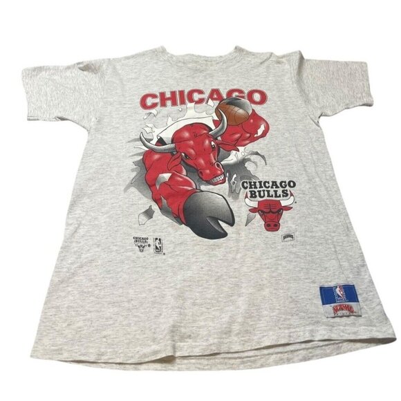 90’s Vintage Chicago Bulls Nutmeg NBA Graphic T-Shirt Size Large  Made In USA - Picture 1 of 10
